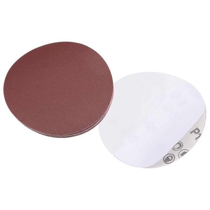CoCud PSA Sanding Discs, 5 Inch Dia 150 Grits, Self Adhesive Sticky-Back Sandpaper - (Applications: for Woodworking Metal Finishing), 10-Pieces - Image 1